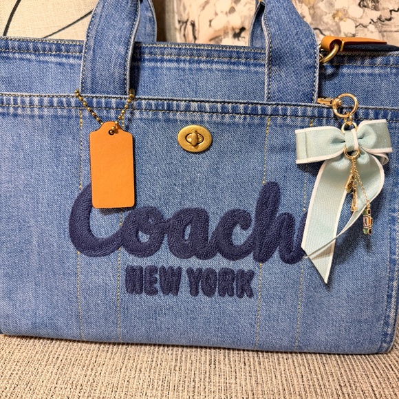 Coach Denim Cargo Tote - Picture 5 of 7